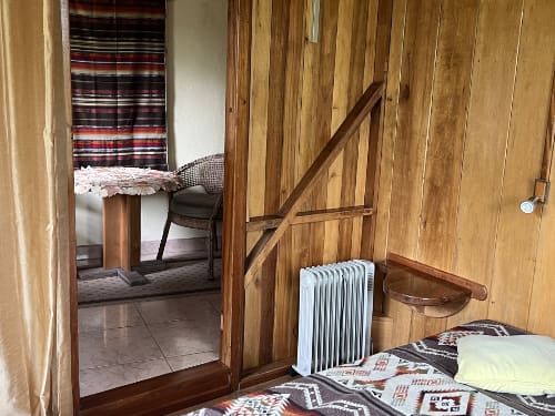 Guest room with peak into sitting area